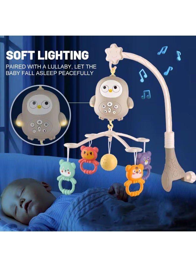 Musical Baby Bed Bell Crib Mobile with Cute Owl & Animal Toys – Rotating Lights, Soothing Music & Hanging Rattles – Easy Crib Attachment Sensory Toy for Newborns & Infants - Image 5